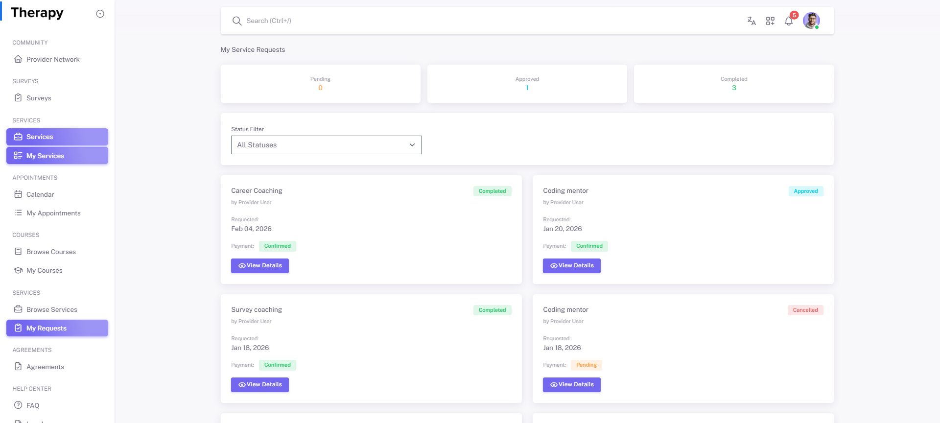 My Services screenshot 1