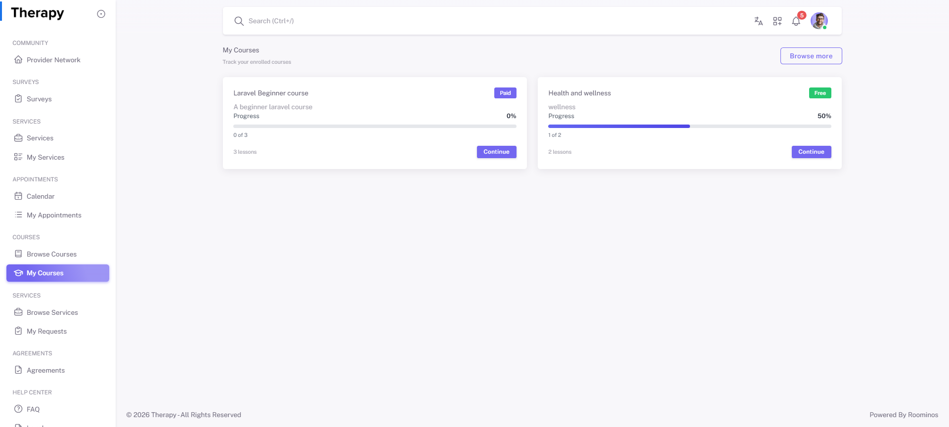 My Courses screenshot 1