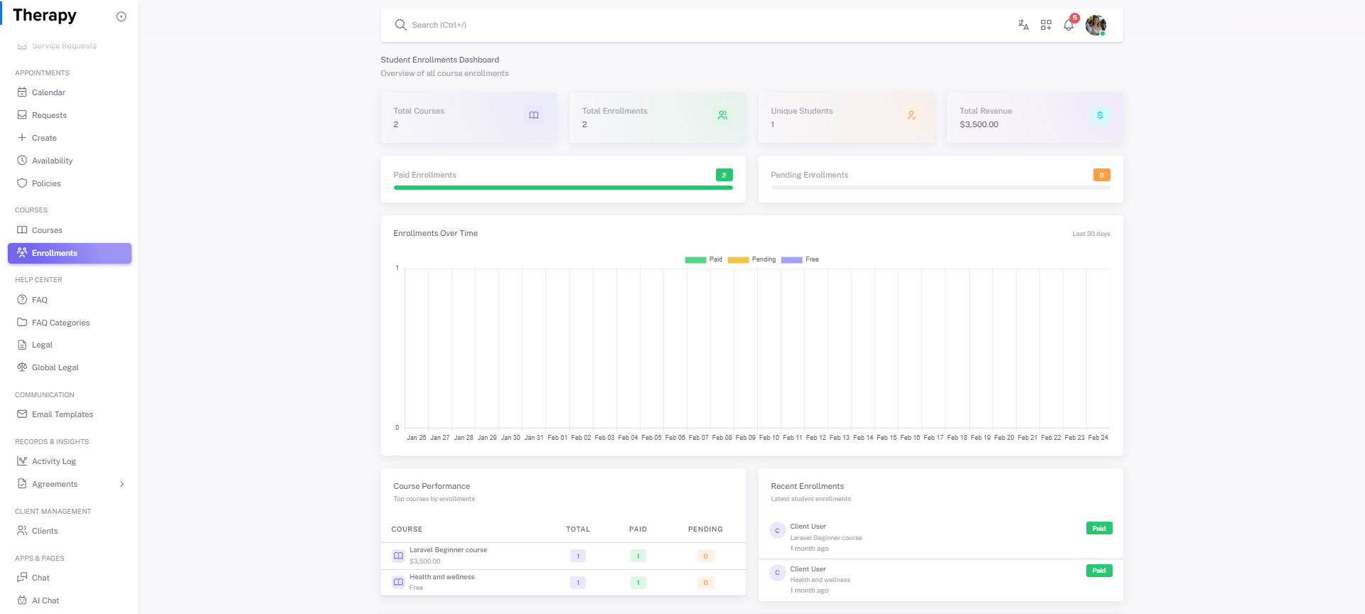 Student Enrollments screenshot 1